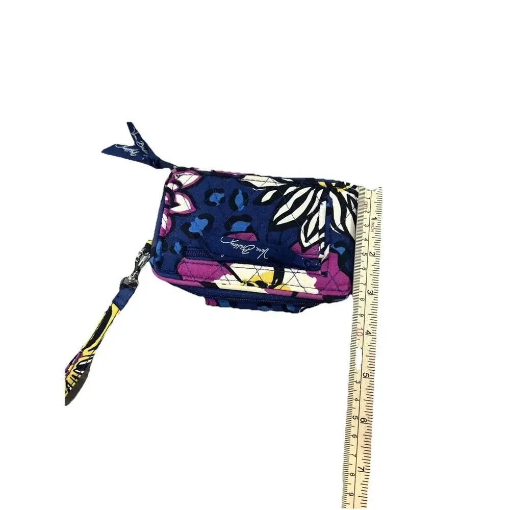 Vera Bradley African Violet Floral Zip Around Wrist Wallet. Snap And Zipper - Picture 8 of 8